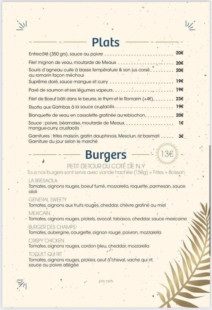 Le Toquet - Menu Image 1